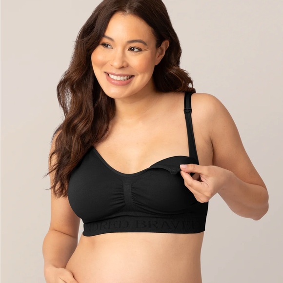 KINDRED BRAVELY Simply Sublime Nursing Breastfeeding Sports Bra in Black Size M - Picture 2 of 11